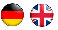 Icône drapeaux allemand et anglais. 